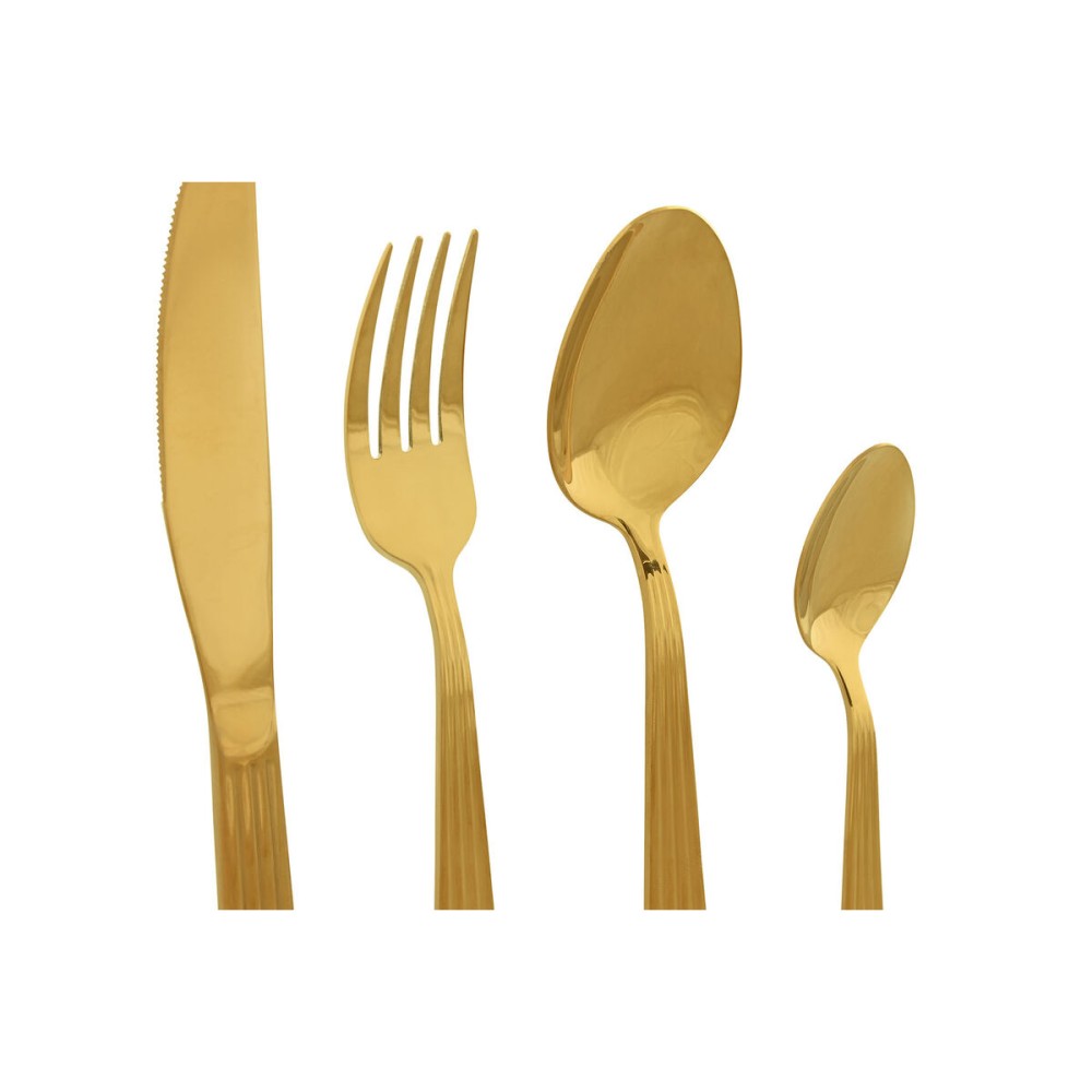 Besteck Home ESPRIT Gold Edelstahl 15 x 7 x 24 cm 16 Stücke