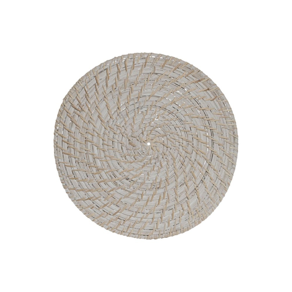 Untersetzer Home ESPRIT Weiß natürlich Bambus Rattan 34 x 34 x 1,5 cm