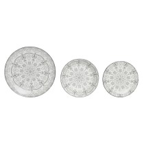 Tableware Home ESPRIT Light grey Porcelain Scandi 18 Pieces