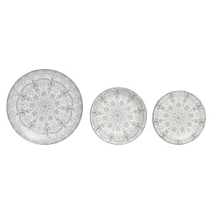 Tableware Home ESPRIT Light grey Porcelain Scandi 18 Pieces