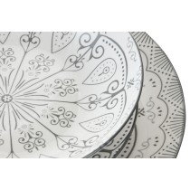 Tableware Home ESPRIT Light grey Porcelain Scandi 18 Pieces