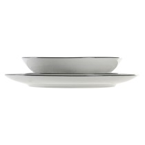 Tableware Home ESPRIT Light grey Porcelain Scandi 18 Pieces