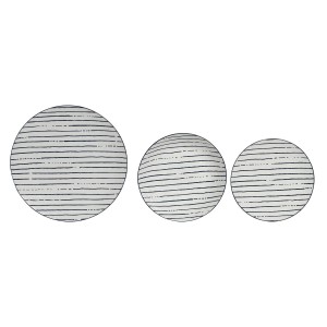 Tableware Home ESPRIT Blue Porcelain Stripes Mediterranean 18 Pieces