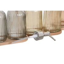 Badezimmer Set Home ESPRIT Grau Orange Bernstein Bambus Kristall 3 Stücke
