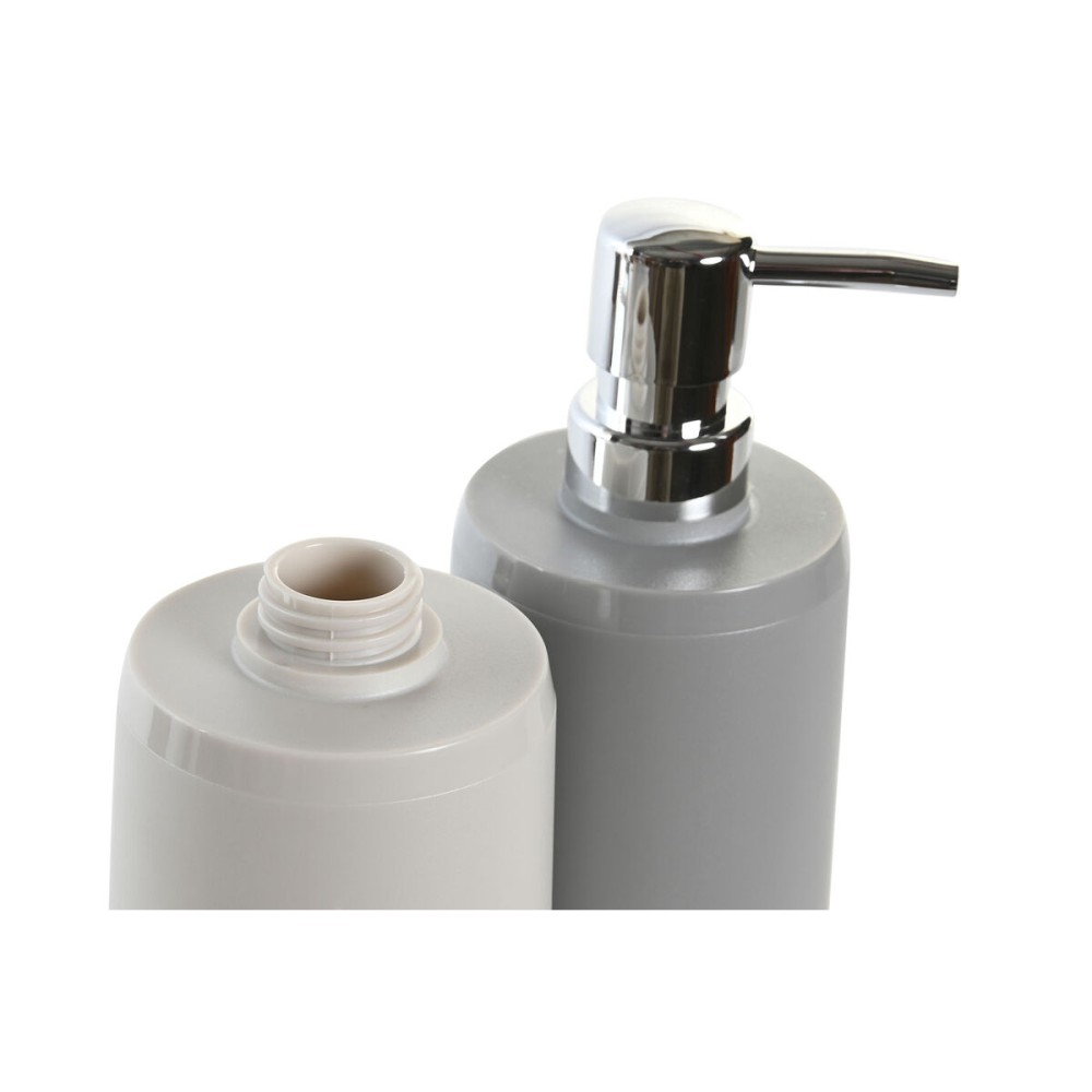 Soap Dispenser DKD Home Decor Beige Grey Cream polystyrene 8 x 8 x 18 cm (2 Units)