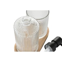 Bath Set Home ESPRIT Transparent Natural Bamboo Crystal Modern 3 Pieces