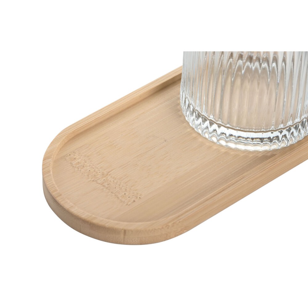 Badezimmer Set Home ESPRIT Durchsichtig natürlich Bambus Kristall Moderne 3 Stücke