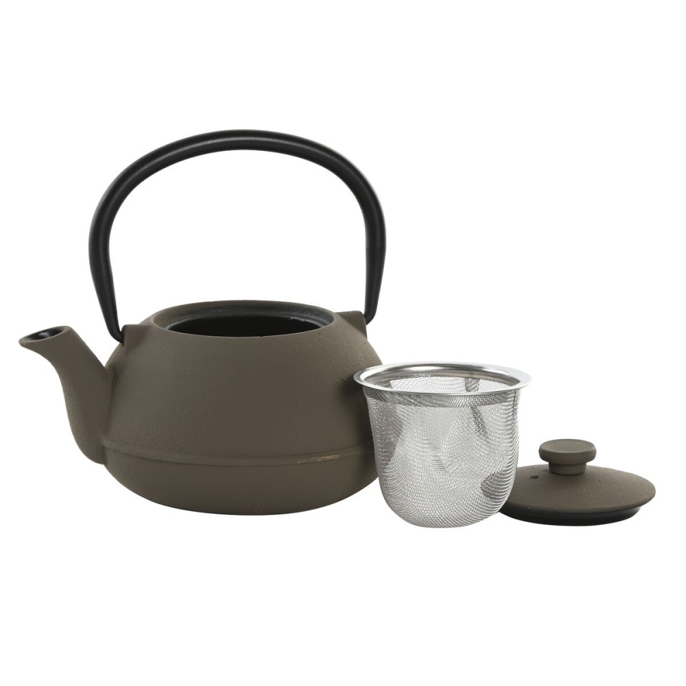 Teekanne Home ESPRIT Schwarz Beige Edelstahl Eisen 300 ml (2 Stück)