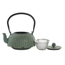 Teekanne Home ESPRIT grün Bambus Edelstahl Eisen 1 L