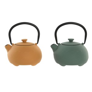 Teekanne Home ESPRIT Gelb grün Edelstahl Eisen 350 ml (2 Stück)