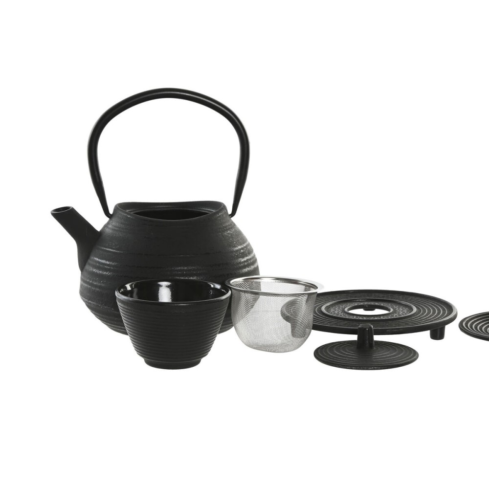 Théière Home ESPRIT Noir Acier inoxydable Fer 800 ml