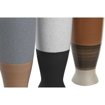 Vase DKD Home Decor White Grey Terracotta Porcelain 9,6 x 9 x 28,6 cm 9,6 x 9 x 29 cm (3 Units)
