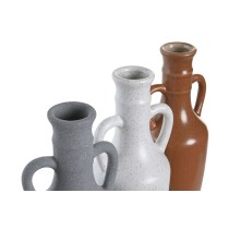 Vase DKD Home Decor Weiß Grau Terrakotta Porzellan 9,6 x 9 x 28,6 cm 9,6 x 9 x 29 cm (3 Stück)