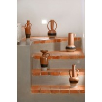 Vase DKD Home Decor White Grey Terracotta Porcelain 13,3 x 11 x 27,3 cm 13,3 x 11 x 28 cm (3 Units)