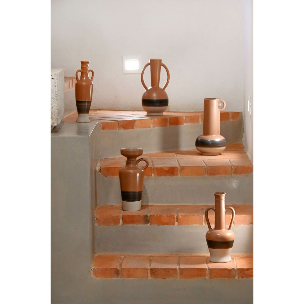 Vase DKD Home Decor White Grey Terracotta Porcelain 13,3 x 11 x 27,3 cm 13,3 x 11 x 28 cm (3 Units)