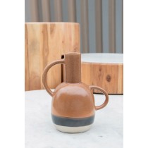 Vase DKD Home Decor White Grey Terracotta Porcelain 19,5 x 12 x 22,6 cm (3 Units)