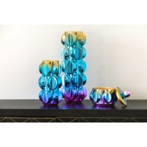 Vase Home ESPRIT Bunt Steingut Moderne 15 x 15 x 14 cm
