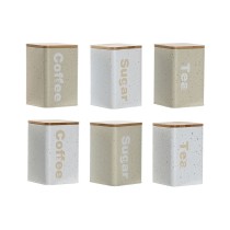 Boîte Home ESPRIT Beige Gris (2 Unités) (6 Unités)