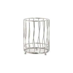 Cutlery basket Home ESPRIT Silver Metal 11.5 x 11.5 x 15.5 cm