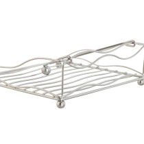 Napkin holder Home ESPRIT Silver Metal 19 x 19 x 7 cm