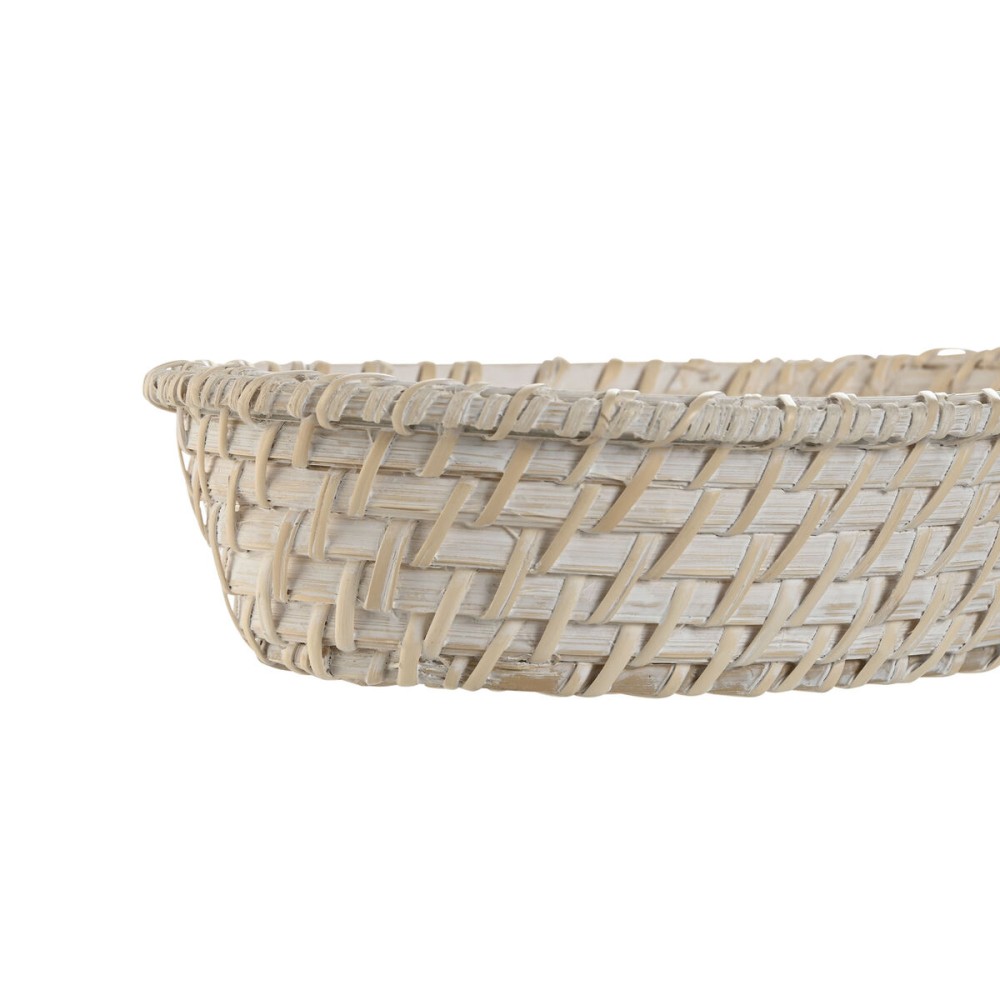 Basket set Home ESPRIT White Natural Bamboo Rattan 29 x 22 x 7 cm
