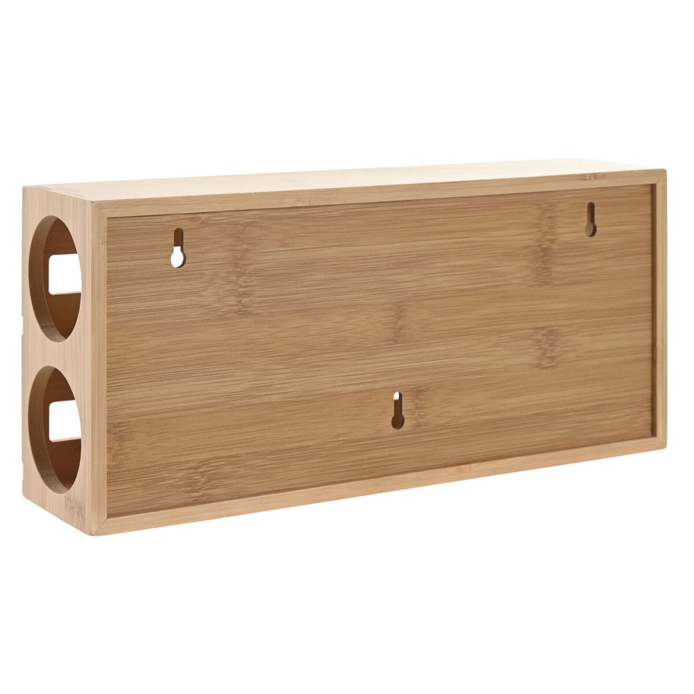 Kitchen Paper holder Home ESPRIT Natural Bamboo 33,5 x 7 x 14,5 cm