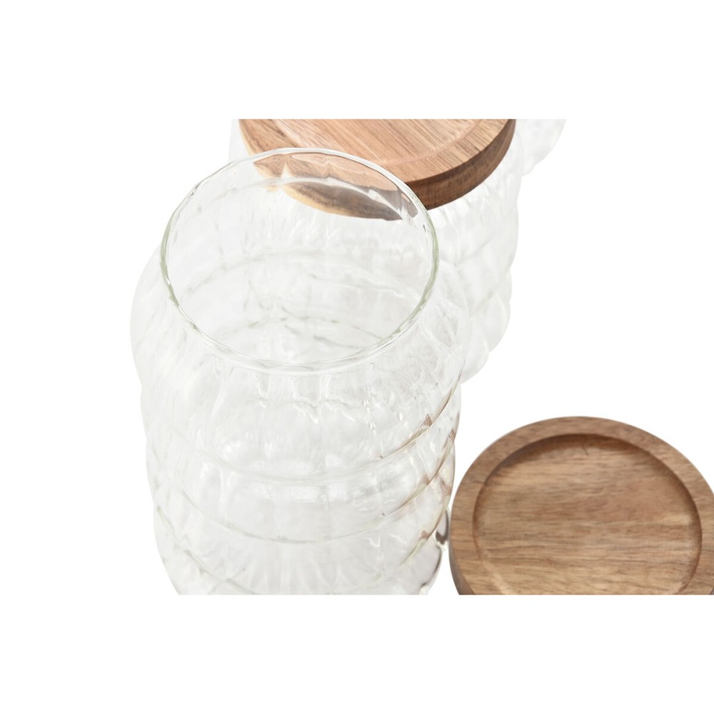 3 Tubs Home ESPRIT Transparent Natural 550 ml 750 ml 3 Pieces