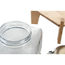 Distributeur d'eau Home ESPRIT Transparent Naturel Bambou Verre 3,5 L 19 x 19 x 16 cm