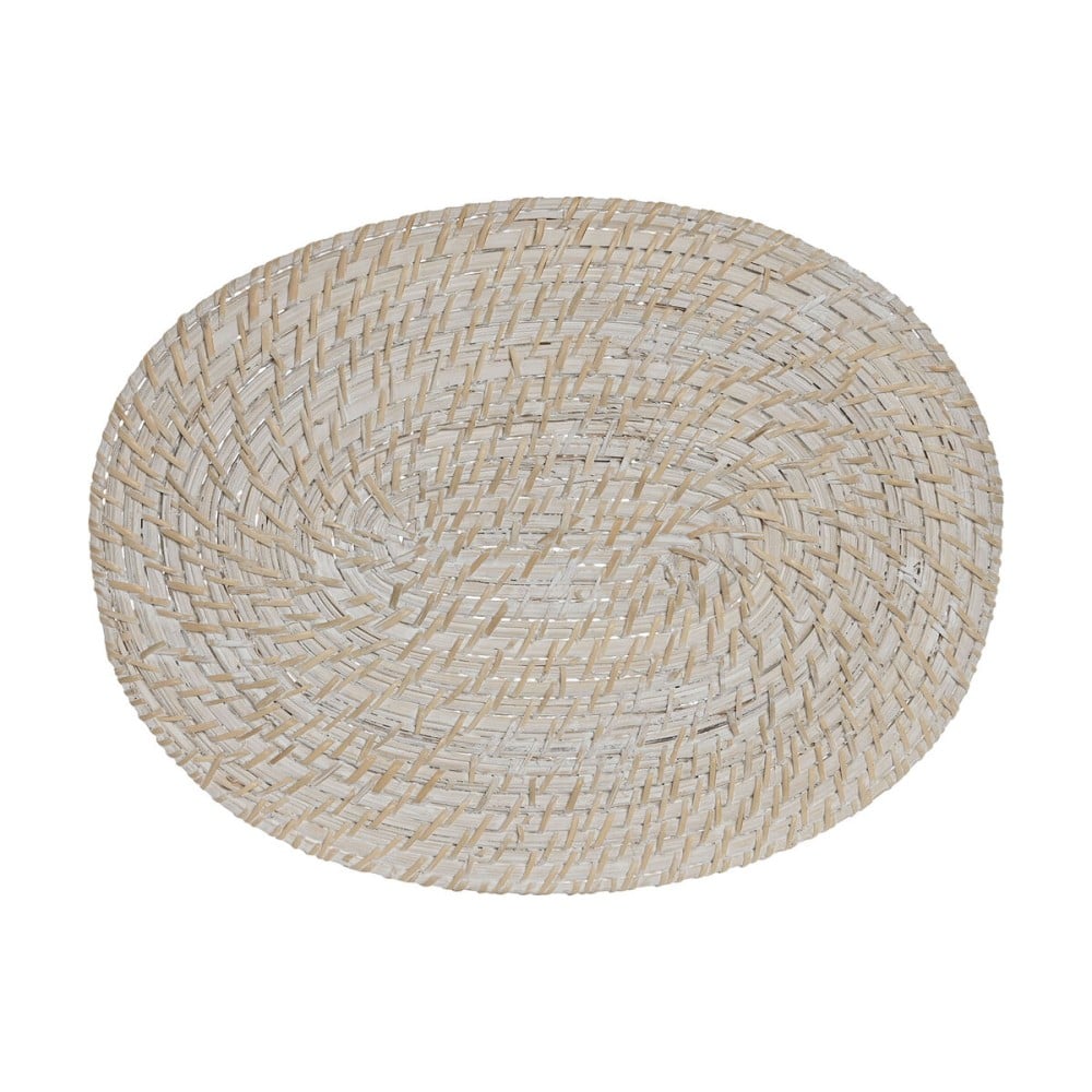 Platzset Home ESPRIT Weiß natürlich Bambus Rattan 40 x 30 x 1 cm