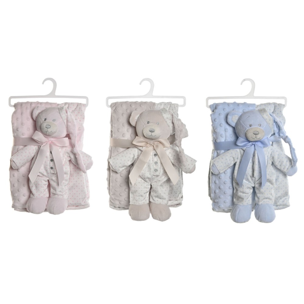 Baby-Geschenk-Set Home ESPRIT Blau Beige Rosa Polyester (3 Stück)
