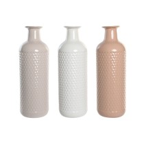 Vase DKD Home Decor Terracotta Light mauve Light Pink Dolomite 13 x 13 x 41 cm (3 Units)