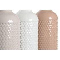 Vase DKD Home Decor Terrakotta Violett Hellrosa Dolomite 13 x 13 x 41 cm (3 Stück)