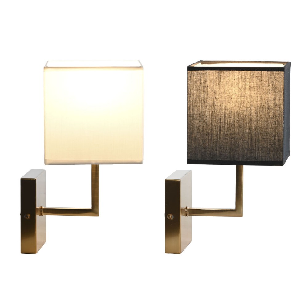 Wandleuchte DKD Home Decor Weiß Schwarz Gold 50 W 220 V 15 x 19 x 27 cm 15 x 19 x 30 cm (2 Stück)