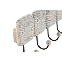 Wandgarderobe Home ESPRIT Weiß Schwarz Eisen Mango-Holz Urban 41 x 7 x 17 cm
