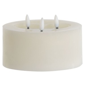 LED Kerze Home ESPRIT Beige 15 x 15 x 7 cm (AA)