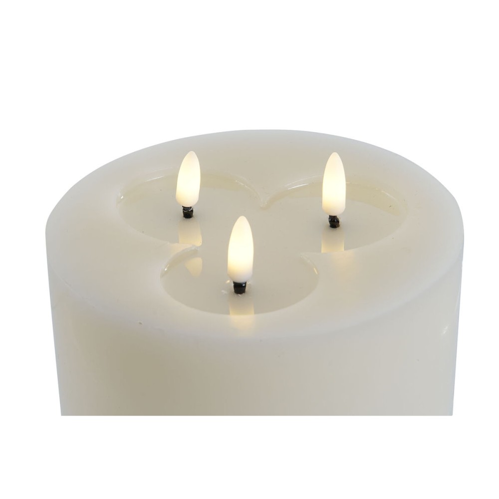 LED Kerze Home ESPRIT Beige 15 x 15 x 7 cm (AA)