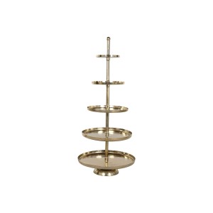 Obstschale Home ESPRIT Gold Aluminium 65 X 65 X 148 cm