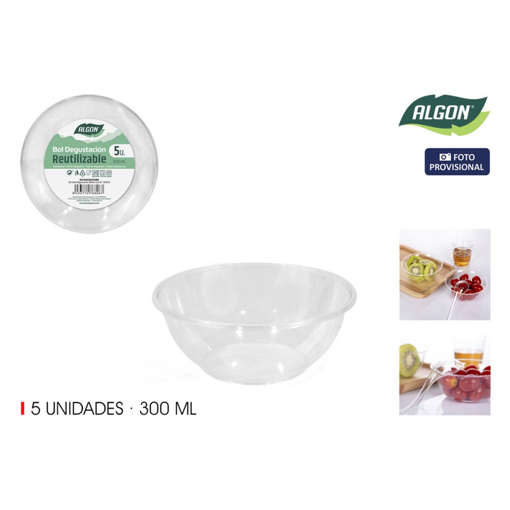 Set de Bols Algon 0,3 L 5 Pièces (24 Unités)