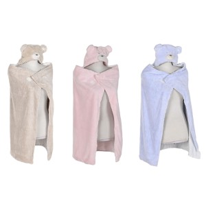 Decke Home ESPRIT Blau Beige Rosa 100 x 75 x 20 cm (3 Stück)