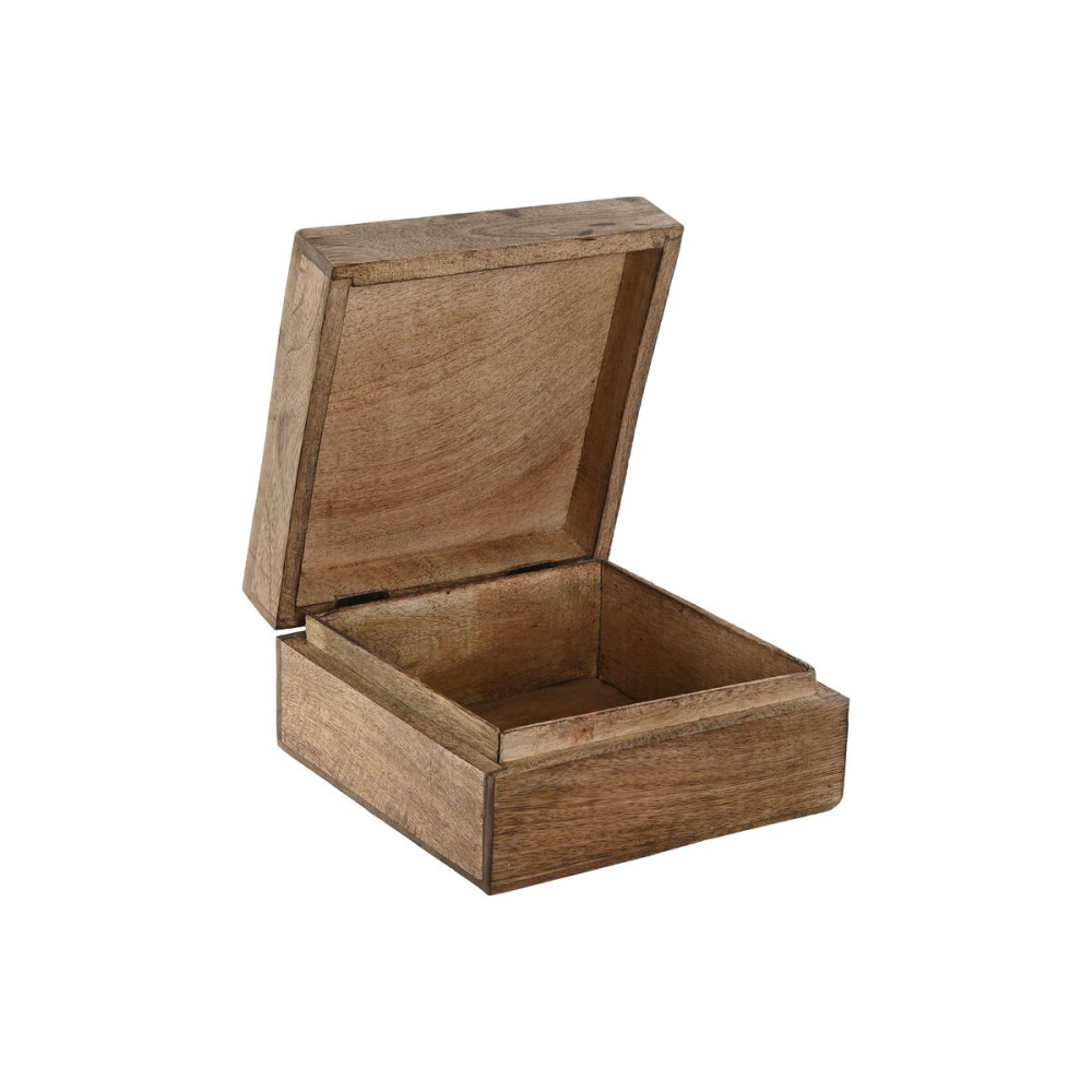 Box-Schmuckkästchen Home ESPRIT Bunt Mango-Holz 17,5 x 17,5 x 8 cm (2 Stück)