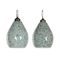Deckenlampe Home ESPRIT grün Himmelsblau Metall Kristall 25 W 23 x 23 x 66 cm (2 Stück)