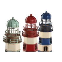 Deko-Figur Home ESPRIT Blau Rot Creme Himmelsblau 13 x 13 x 32 cm (3 Stück)