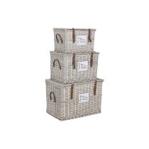 Lot de paniers Home ESPRIT Naturel osier 67 x 45 x 46 cm