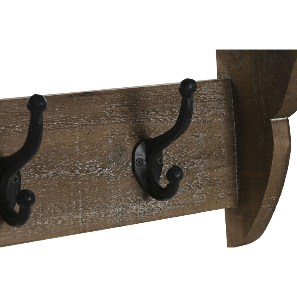 Portemanteau Home ESPRIT Marron Noir Bois Métal 67 x 17 x 27 cm