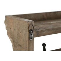 Wandgarderobe Home ESPRIT Braun Schwarz Holz Metall 67 x 17 x 27 cm