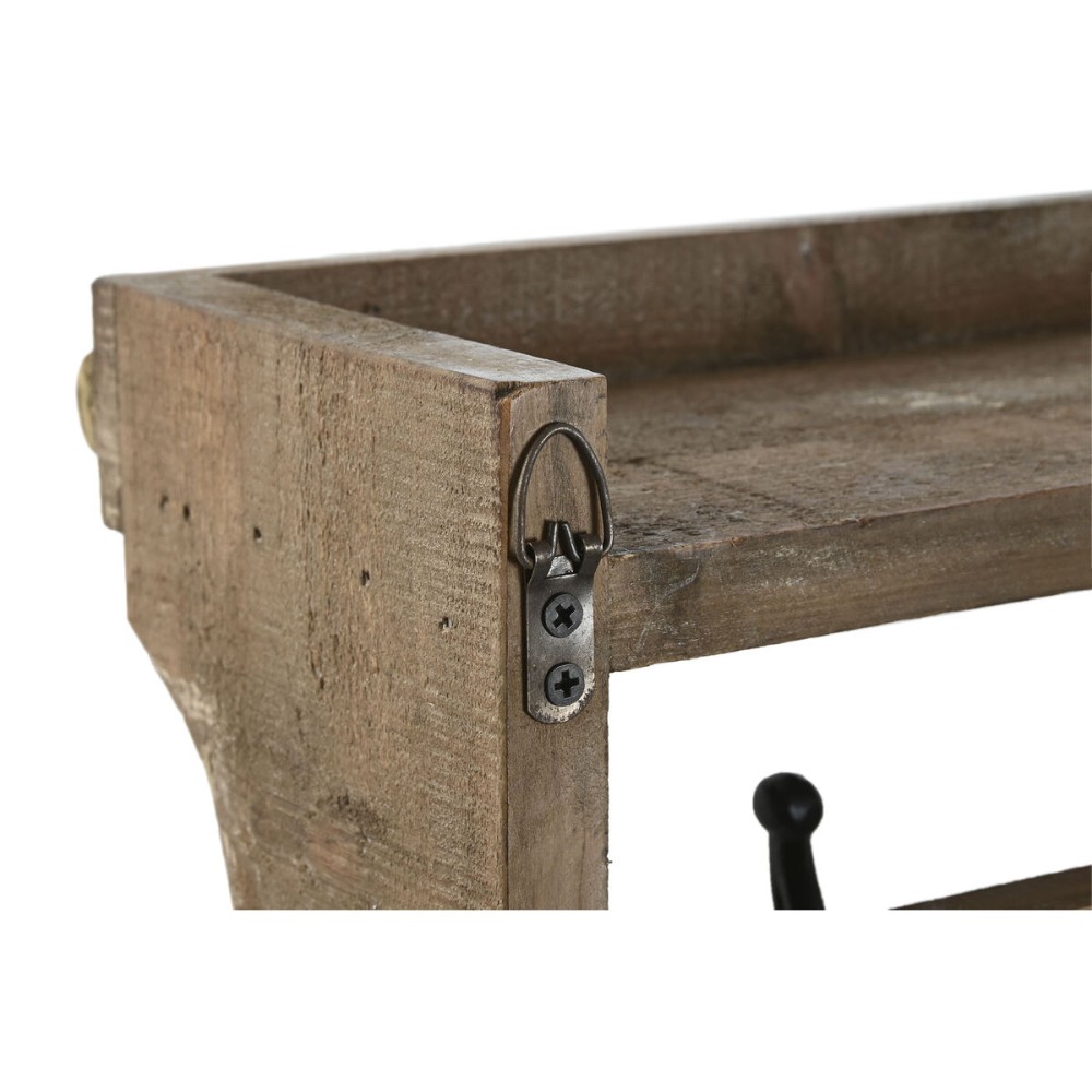 Portemanteau Home ESPRIT Marron Noir Bois Métal 67 x 17 x 27 cm