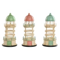 Deko-Figur Home ESPRIT Blau grün Rosa 13 x 13 x 27,5 cm (3 Stück)