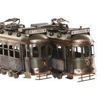 Figurine Décorative Home ESPRIT Doré Argenté Train Vintage 20 x 7 x 12 cm