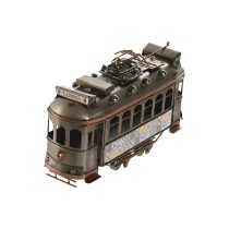 Figurine Décorative Home ESPRIT Doré Argenté Train Vintage 20 x 7 x 12 cm