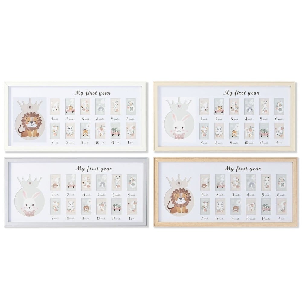 Fotorahmen Home ESPRIT Kristall Holz MDF 56,5 x 2 x 27,5 cm (4 Stück)